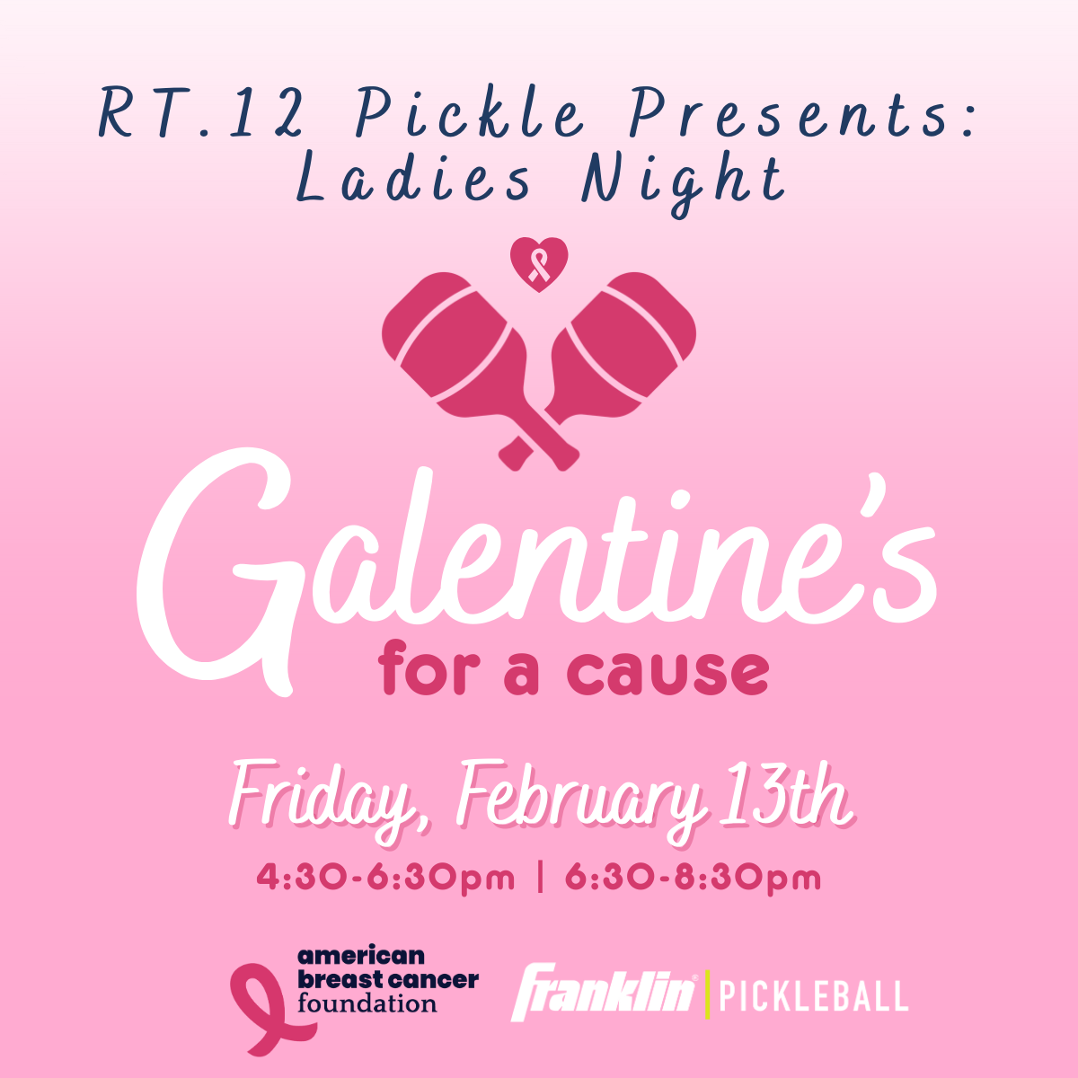 flyer for galentines for a cause event